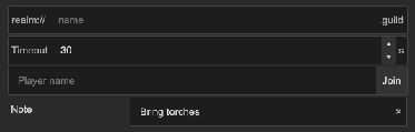 Four input groups: a name with a prefix and a suffix, a number with a unit, a text field with a Join button, and a text field with a clear button