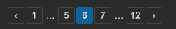 Page buttons: previous, 1, an ellipsis, 5, 6 (the current page), 7, an ellipsis, 12, next