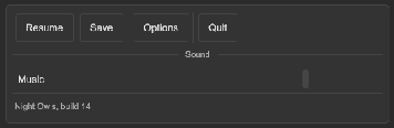 A vertical separator between two groups of buttons, a horizontal separator with the label Sound, and a plain horizontal separator above a note