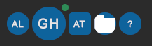 Avatars with initials, a large avatar with a green status dot, a square avatar and an avatar with an image