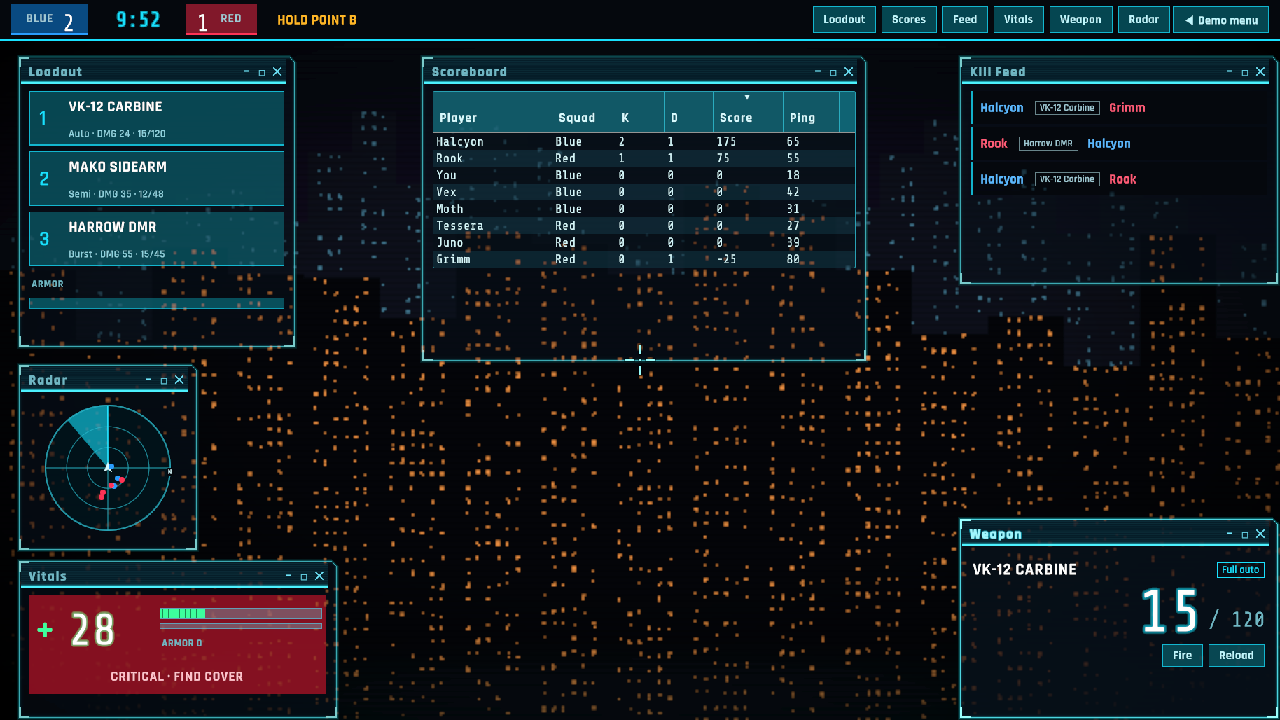 Firefight example scene