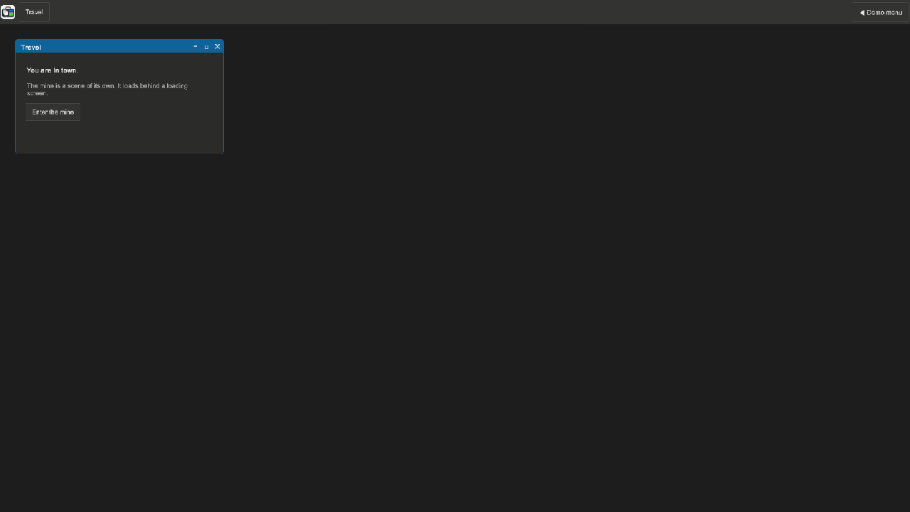 Loading example scene