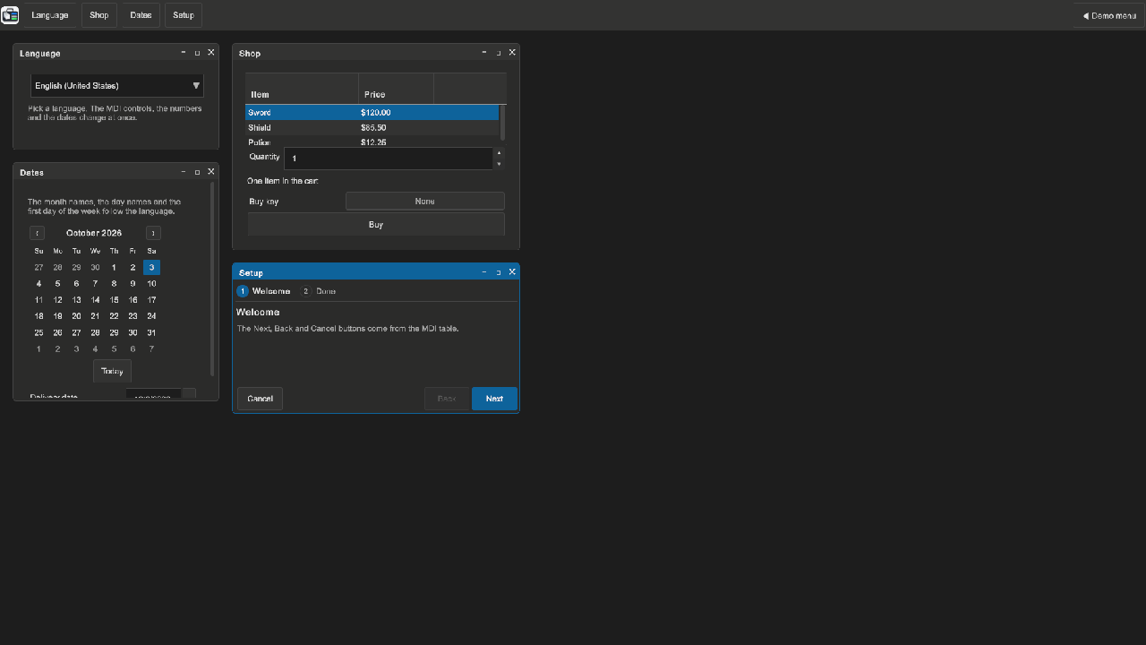 Localization example scene