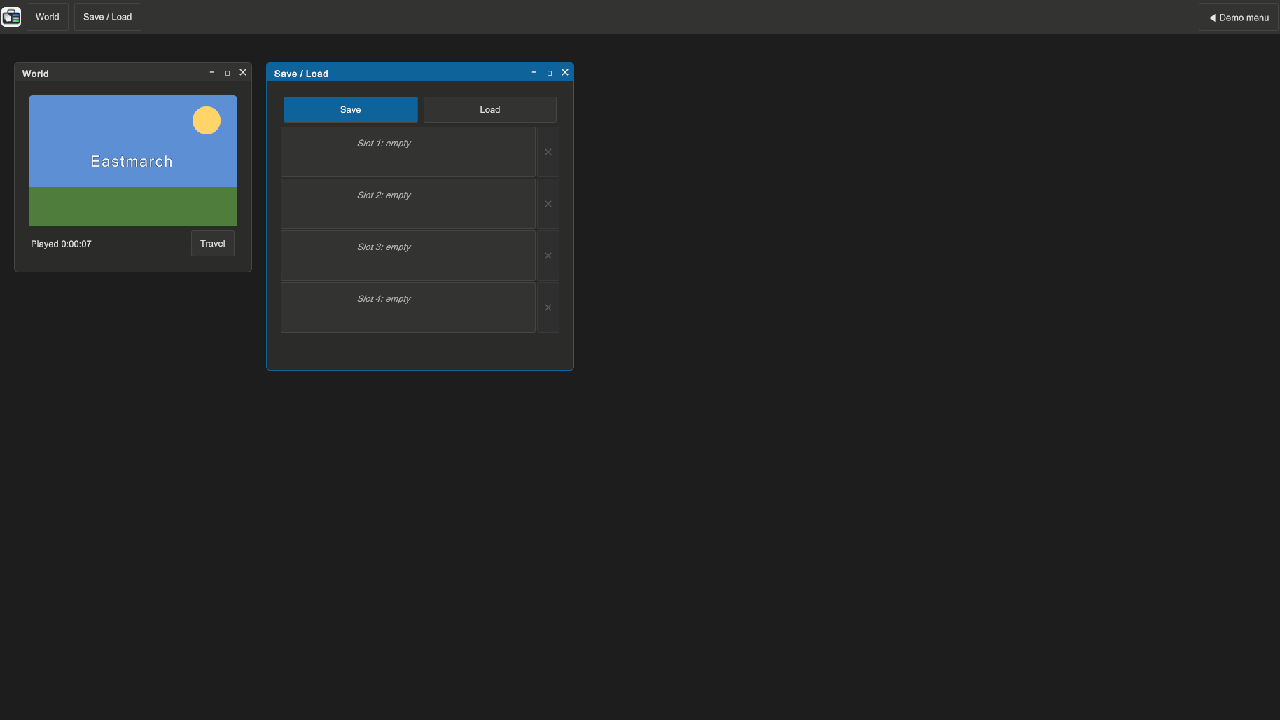 SaveLoad example scene